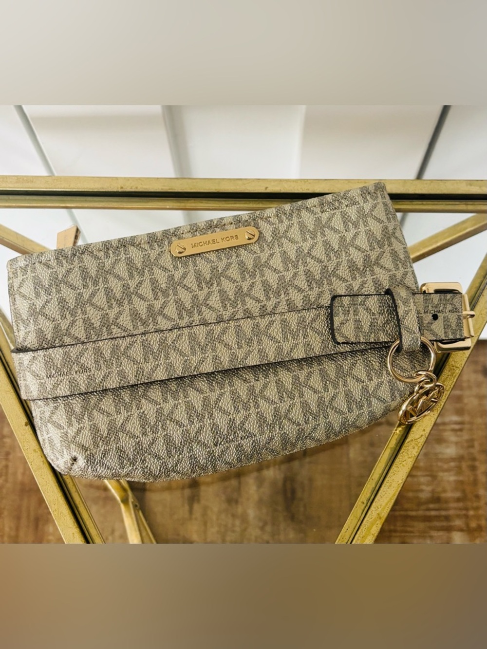 Michael Kors Gold Adjustable Belt Bag size small/medium